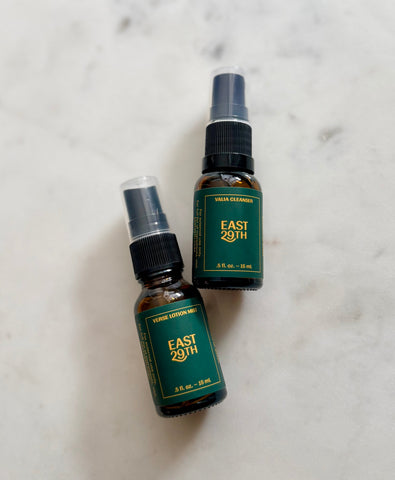 Travel size skincare set — mini Valia Cleanser and Verse Lotion Mist